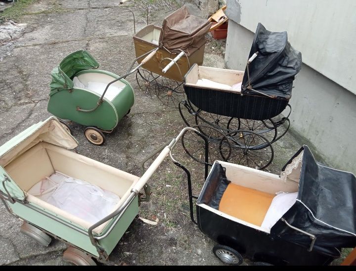 Stare wózki wózek XIX/XXw. Oryginały Antyki. Sygnowane