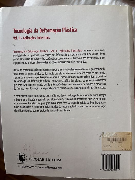 Livros - Livros “Tecnologia Mecânica”