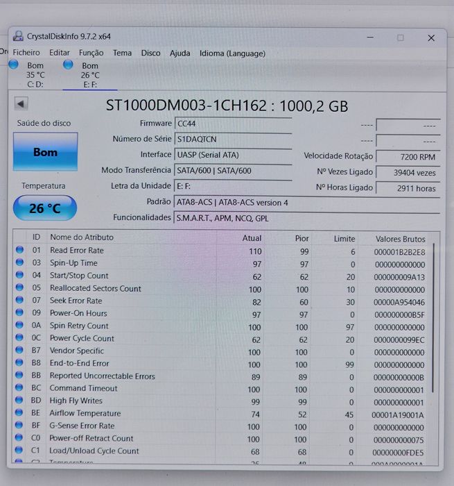 Disco Seagate Barracuda 3.5 - 1 Tb. 1000 Gb. Como novo