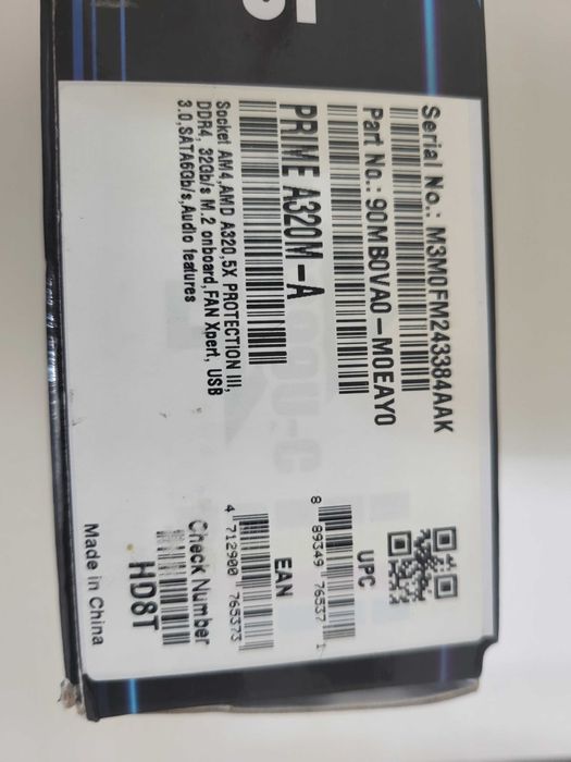 Комплект Asus Prime A320M+Ryzen 5500+DDR4 32Gb