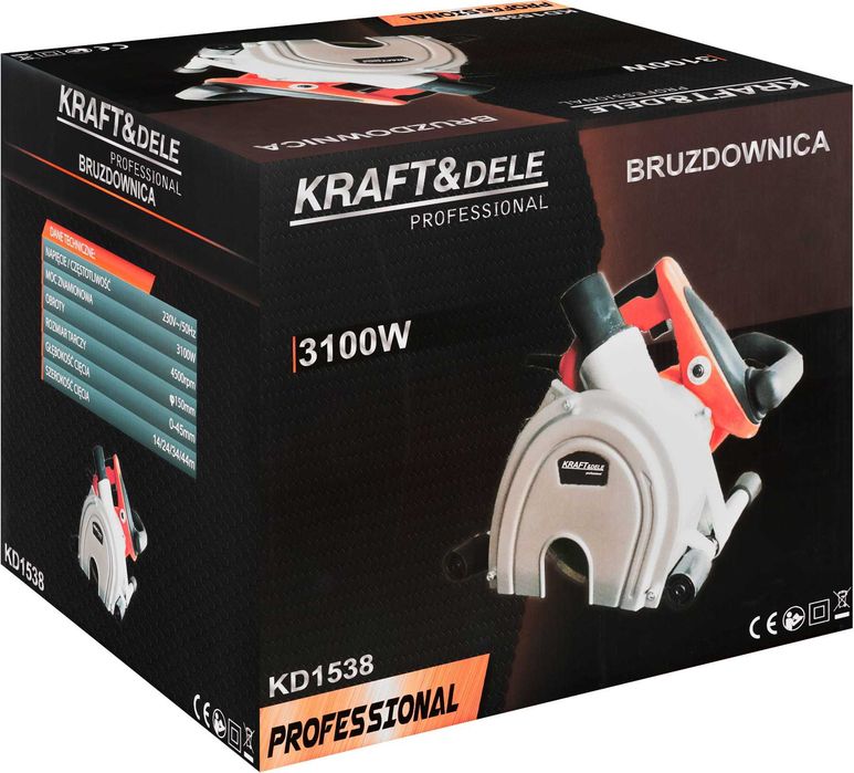 Bruzdownica Urządzenie do rowkowania bruzdy 14 / 24 / 34 / 44 mm 3100W KD1538
