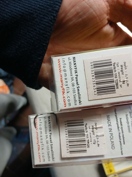 Zestaw nowych woblerów manyfik