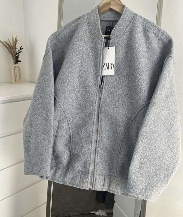 Бомбер zara оверсайз