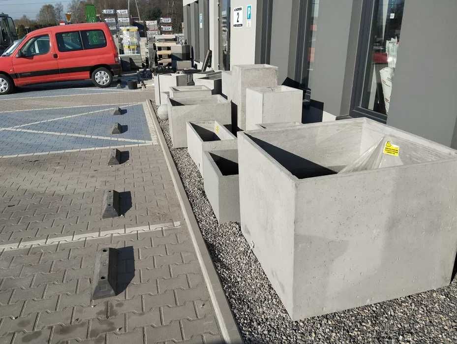 Donica Betonowa beton architektoniczny do ogrodu na taras kwadratowa