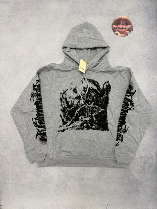 худи Vetements Gothic logo hoodie grey S M L balenciaga rick owens