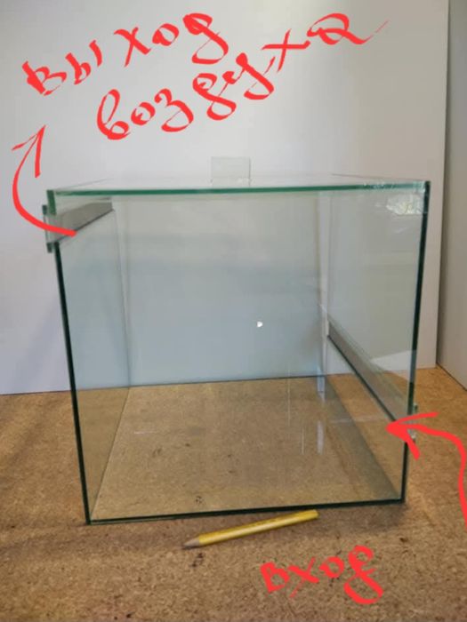 Акваріум для равлика, тераріум для павука з кришкою