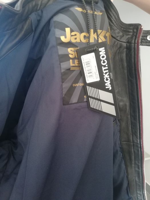 Kurtka skórzana JACK1T skórzana rozmiar M/L- piękna.