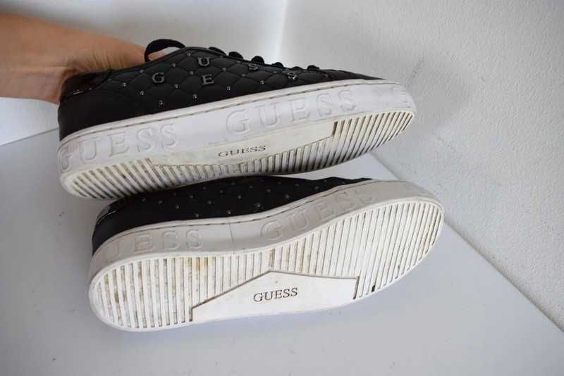 Guess czarne buty trampki sneakersy 37 pikowane