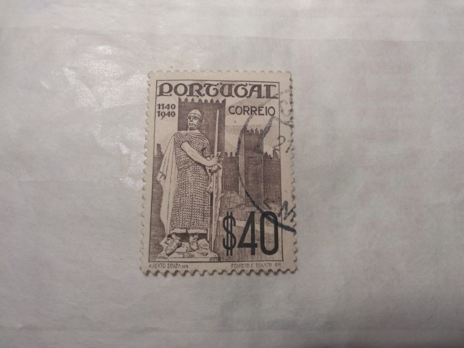 Selos de Portugal - 1940 - Dom Afonso Henriques $40