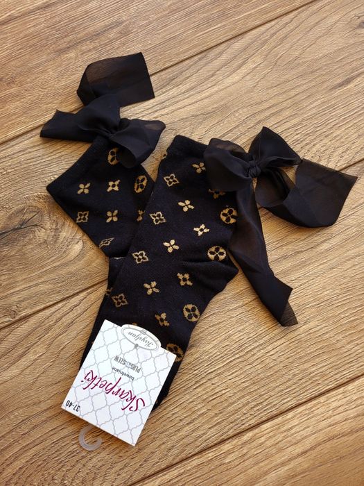 Skarpety czwenw wzory Lilu wstazki 37-40