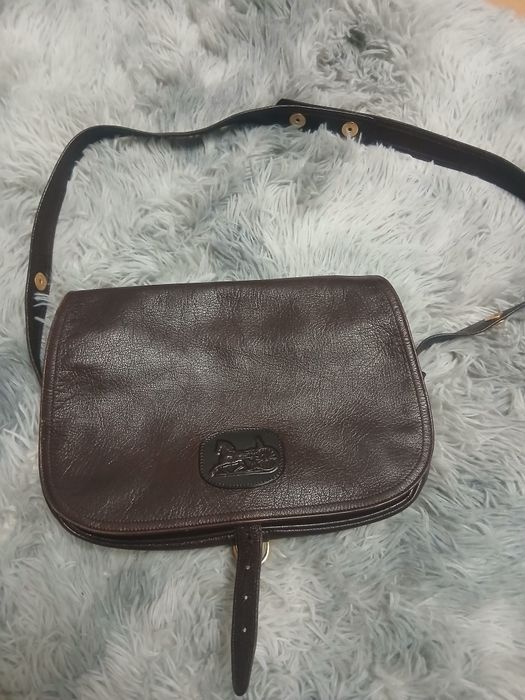 Celine leather Shoulter bag brown