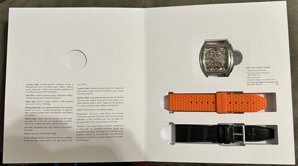 Годинник чоловічий CIGA Design Z Series Titanium Orange