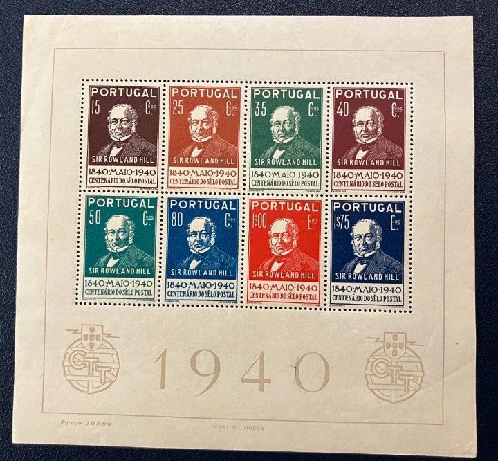 1940 Bloco 1° Centenário do Selo Postal
