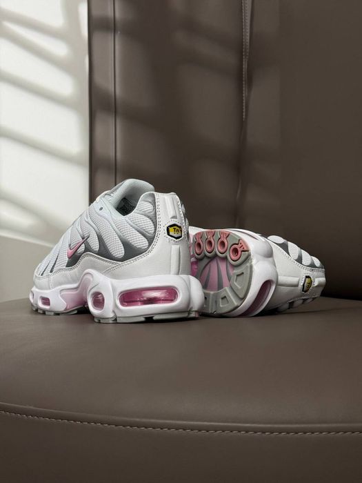 Кросівки Кроссовки Nike Air Max Plus White Metallic Pink Белый Розовый Білий Рожевий Кросовки демісезон