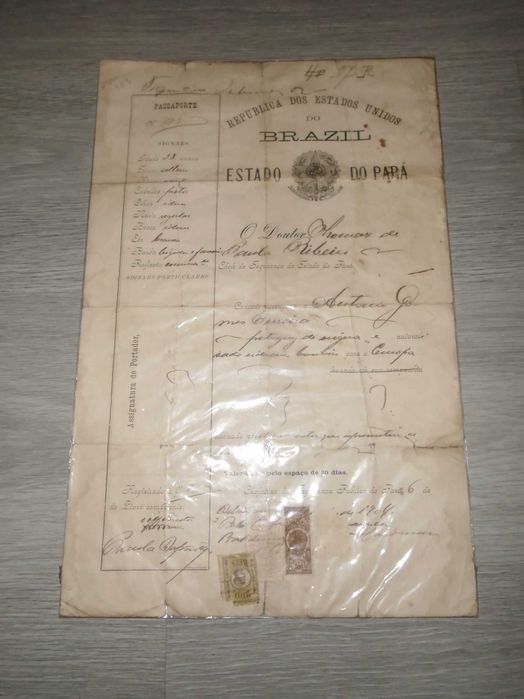Passaporte " Brazileiro " datado de 1904