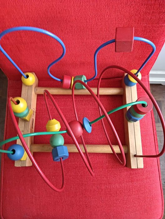 Brinquedo educativo crianças madeira e metal