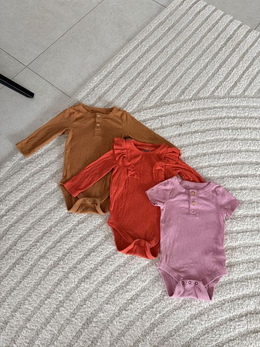 3 szt body Cat & Jack 3-6miesiecy prazkowane elastyczne