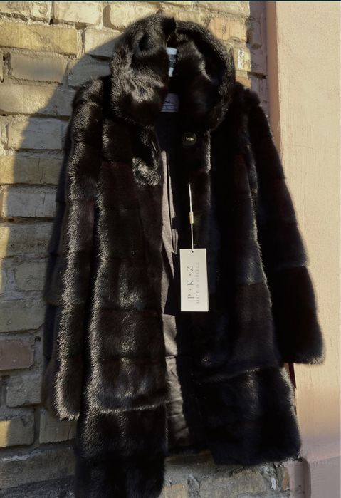 Норковая шуба с капюшоном поперечка полный трансформер р.ХС-С: 17 500 ...