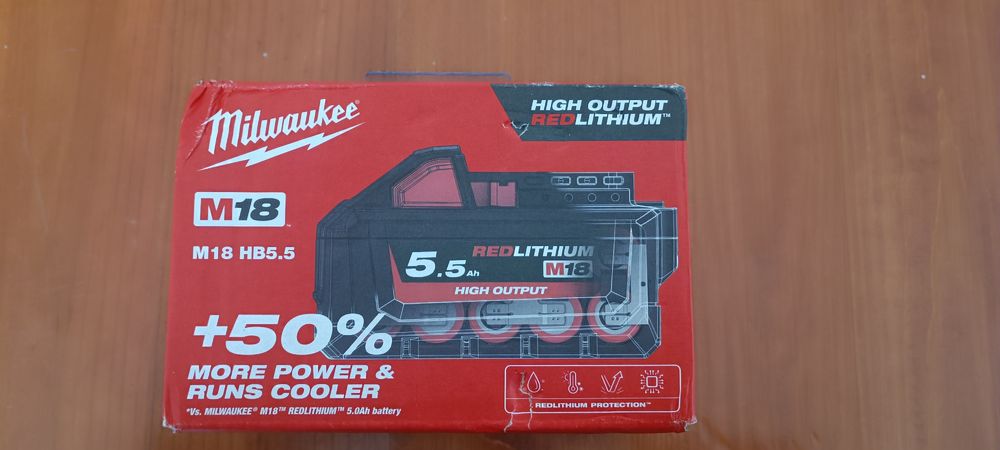 Акумулятор Milwaukee High Output Li-Ion 18 В 5.5 Аг M18 HB5.5 4932464712