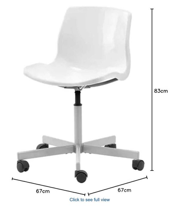 Cadeira de escritorio giratória com altura ajustável IKEA SNILLE 67D x 67W x 83H