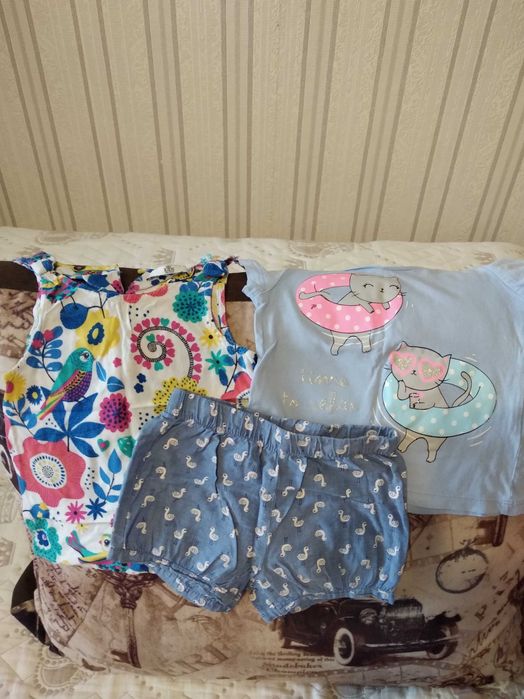 Шорты+футболка+майка для девочки