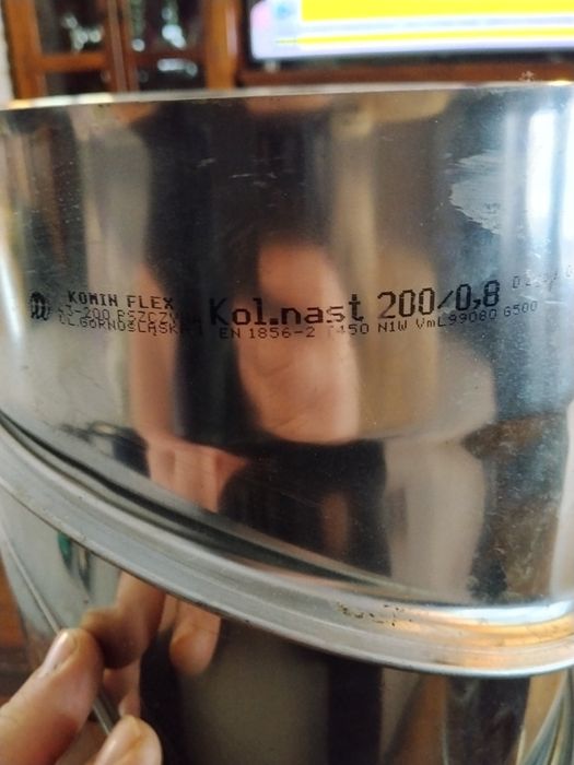 Kolano nastawne fi 200 nierdzewne