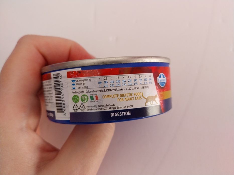 Farmina ND Quinoa Digestion Digestão comida húmida GATO NOVO -48 latas