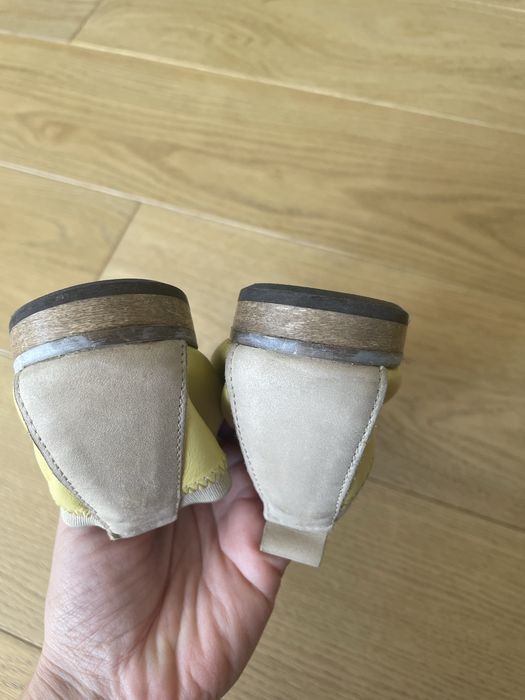 Baleriny Olszewski r 36 żółte skóra naturalna