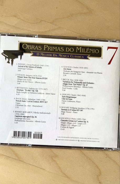 CD Obras Primas do Milénio