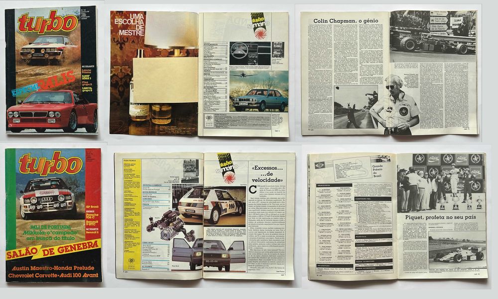 Coleção de revistas Turbo de 1981, 1982, 1983