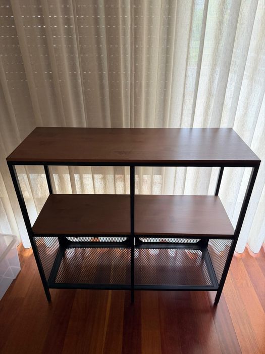 Estante FJÄLLBO, preto, 100x95x36 cm