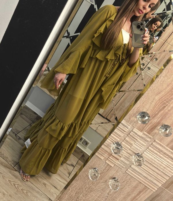 Asos piękna bohemia boho zwiewna mgiełka 34 XS impreza lato na codzień