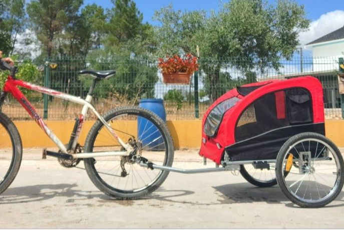 Caro de passeio para duas crianças