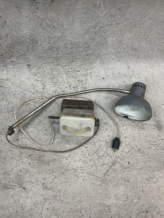 Lampa warsztatowa PRL do wiertarki 12v