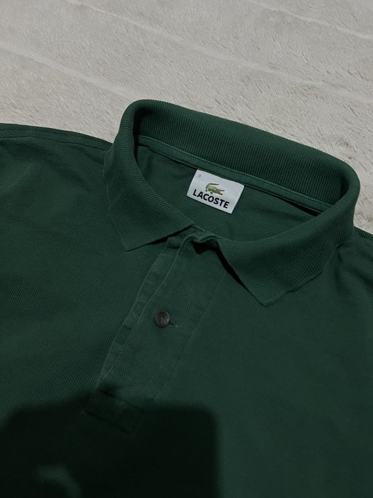 LACOSTE (S) Polo Classic Green чоловіча футболка поло оригінал вінтаж