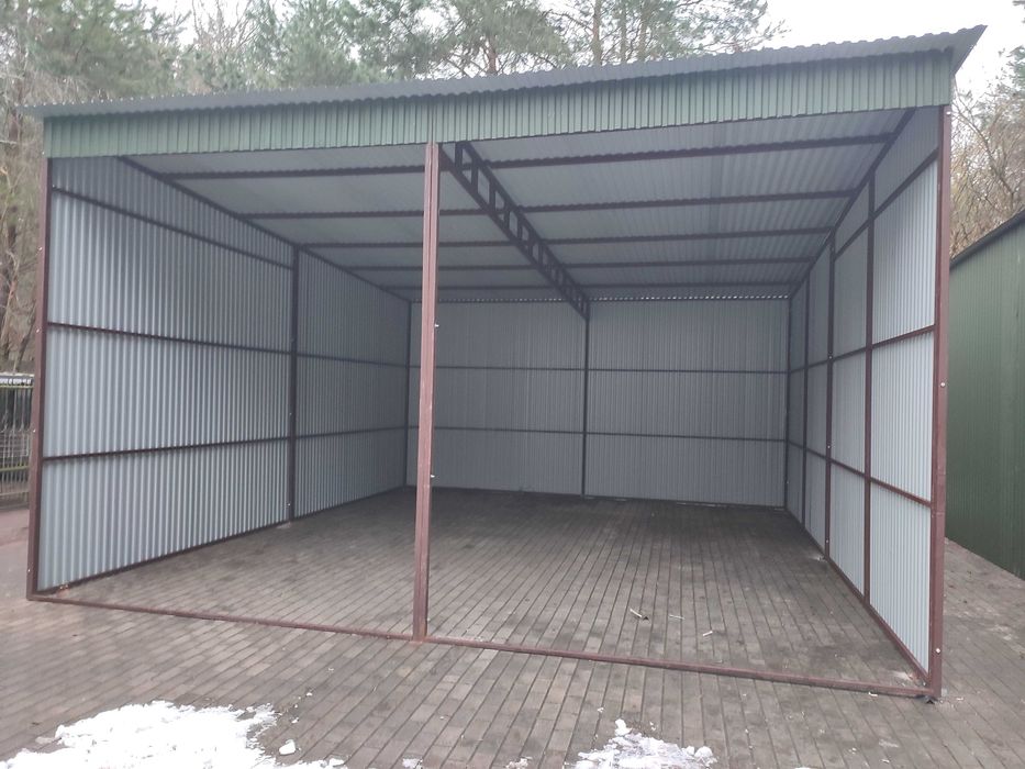 Garaż Blaszany otarty / Wiata Garażowa /Hala / Magazyn - GRZYWSTAL