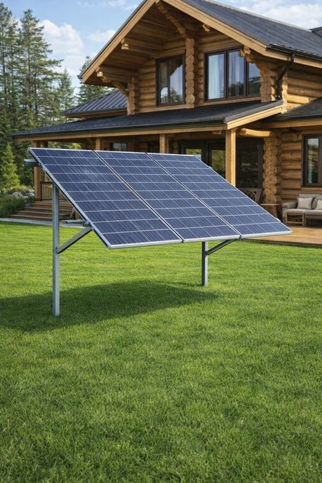 Konstrukcja jednopodporowa fotowoltaiczna naziemna gruntowa premium