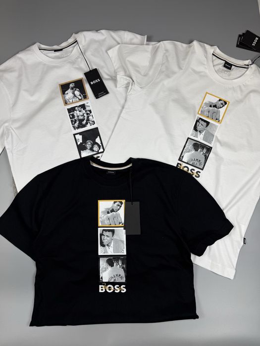 Футболка Hugo boss, футболка Mike tyson, Muhhamad ali, футболка хьюго тайсон, футболка хьюго Алі