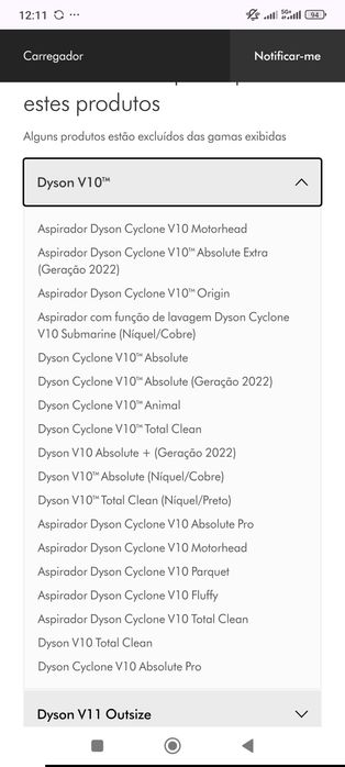 Carregador Dyson 969350