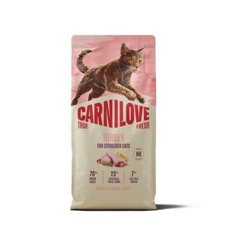 2410грн Carnilove True Fresh Turkey Sterilised для стерилізованих котів індичка 6 кг