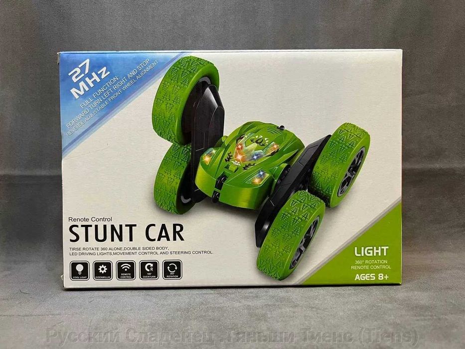 Трюковая машинка-вездеход Stunt RC, цвет Зеленый - Красный