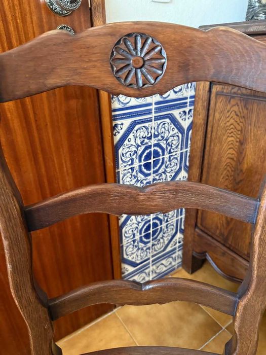 Mobília rústica completa sala de jantar