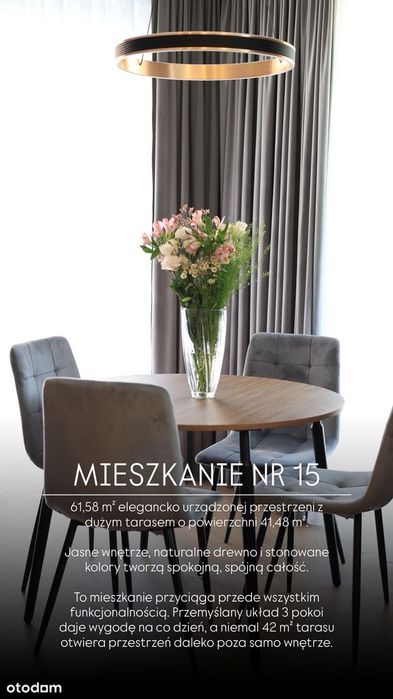 Kalisz - Tarasy Bernardyńskie - wysoki standard 62m2 + taras 42m2