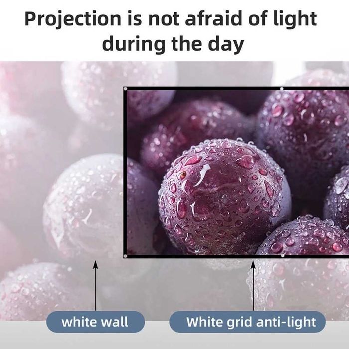 ‼️ Светоотражающий экран для проектора с Gain 2.6x и углом обзора 170°