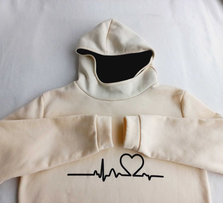 Толстовка худі беж кардіо начос, довжина 68 см.