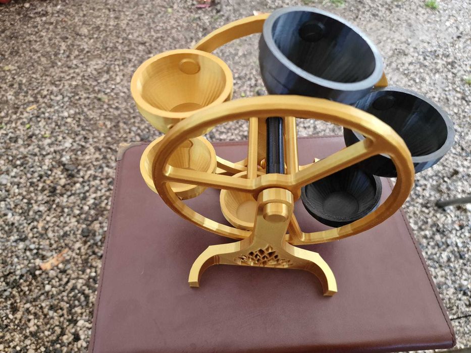 carrocel de vasos 3d