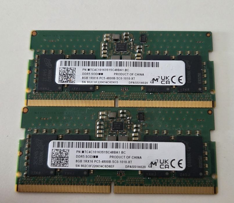 16GB DDR5 4800Mhz Sodimm