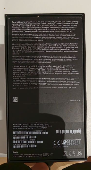 iPhone 12 Pro 256GB Pacific Blue - stan idealny