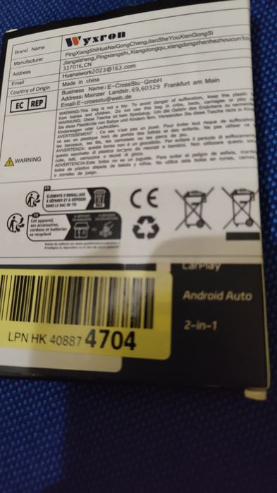 Bezprzewodowy adapter USB dla Apple carplay i Android auto