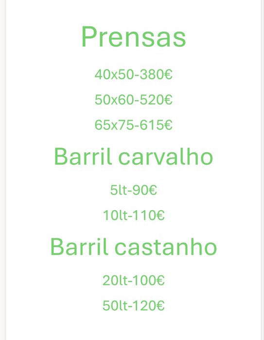 Esmagadores prensas cubas barris